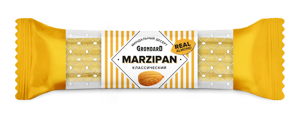  TM Grondard   (10361) Батончики НЕглазированные Марципановые Классика, (28шт по 40г)        в Альметьевске