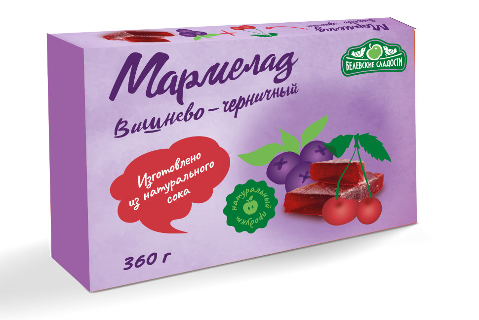  Мармелад  "Вишнево-черничный" белевский 360г   в Альметьевске